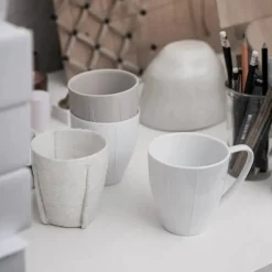Rörstrand Pli Blanc mugg 34 cl Vit
