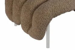 Hem Puffy loungefåtölj + ottoman Sawdust-rostfritt stål