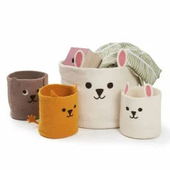 Barn Klippan Yllefabrik Rabbit korg Ø40 cm Vit