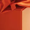 Relief byrå låg med ben 123x46 6 cm orange