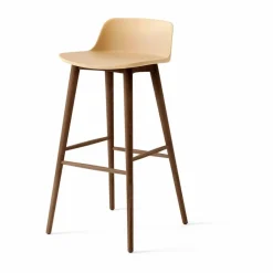 New &Tradition Rely HW123 barstol Beige sand-lackerad valnöt 75 cm
