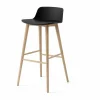 Clearance &Tradition Rely HW123 barstol Black-lackerad ek 75 cm