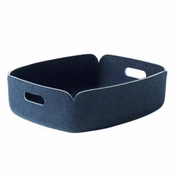 Outlet Muuto Restore tray förvaringskorg låg Midnight blue (blå)