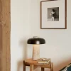 Best Audo Copenhagen Reverse bordslampa 30 cm Travertin-bronsad mässing