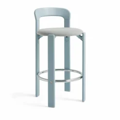 Clearance HAY Rey Low klädd barstol Steelcut trio 113 slate blue