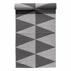 Scandi Living Rime plastmatta grå 70x250cm