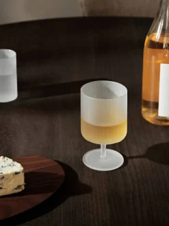 Discount Ferm Living Ripple vinglas 2-pack Frosted
