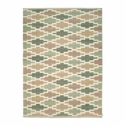 Classic Collection Röllakan Korsnäs matta Grönbeige 200x300 cm