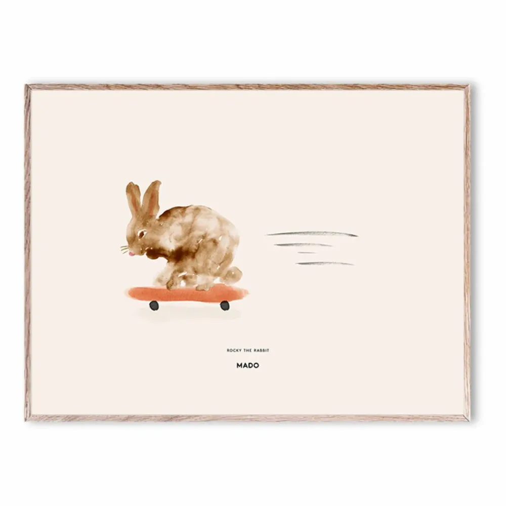 Barn Paper Collective Rocky the Rabbit poster 30x40 cm