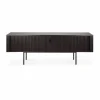 Ethnicraft Roller Max TV-bänk Lackad teak-svart-2 dörrar