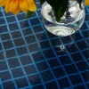 Sale Fine Little Day Rutig jacquardvävd bordsduk 147x147 cm Blue-black