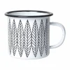 Clearance Pluto Design Salix emaljmugg Vit-svart