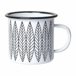 Clearance Pluto Design Salix emaljmugg Vit-svart