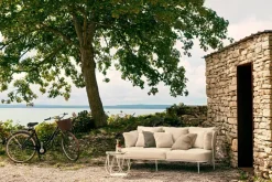 Skargaarden Saltö soffa Sunbrella silver grey charcoal grey aluminiumram