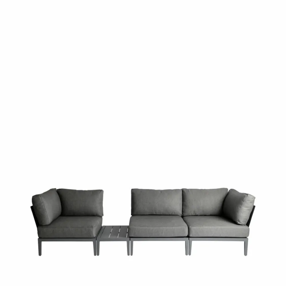 Hot 1898 Santander sidobord 75x43x24 cm Grå aluminium