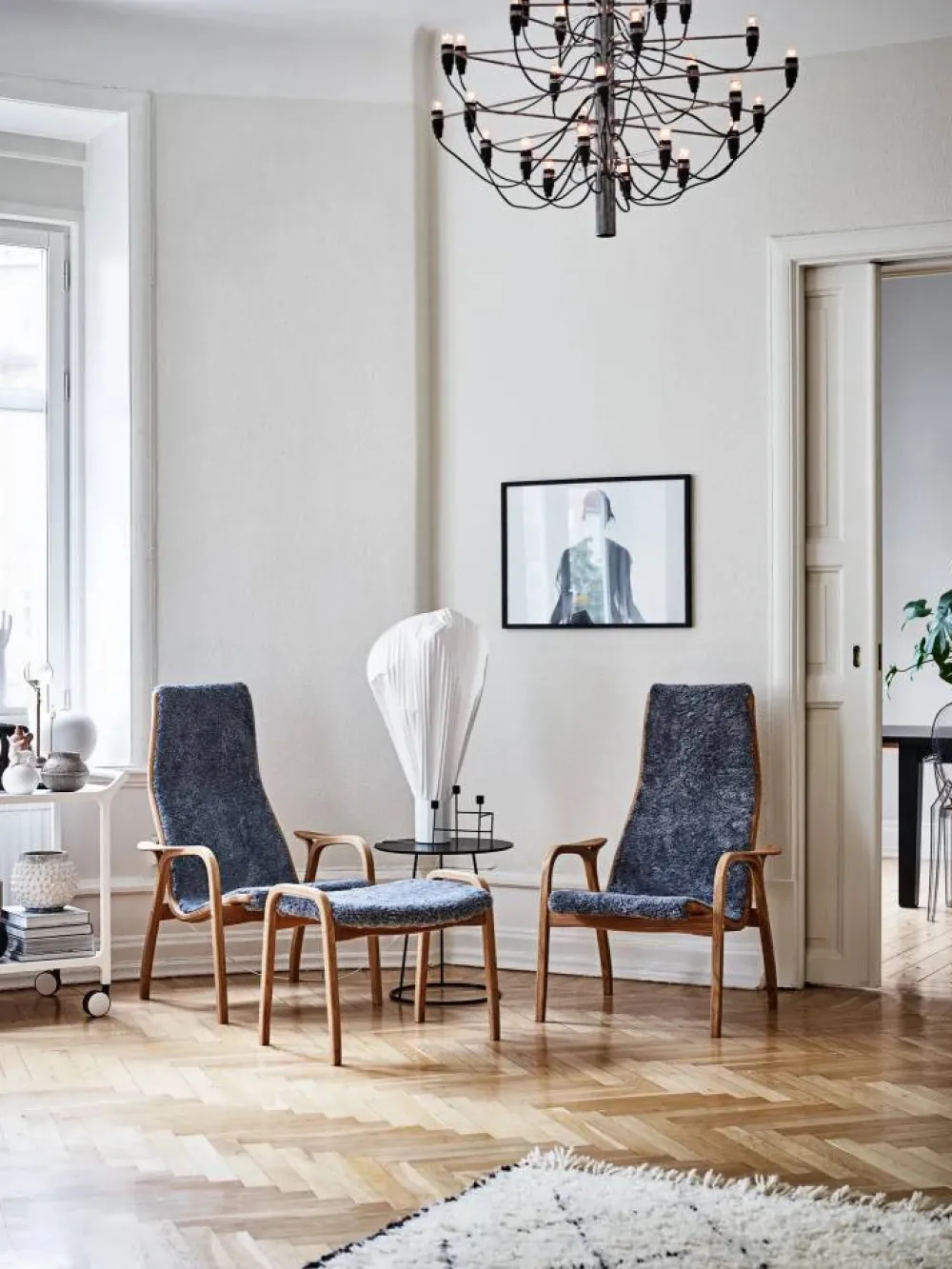 Online Flos 2097 Sarfatti ljuskrona LED Krom 30 lampor