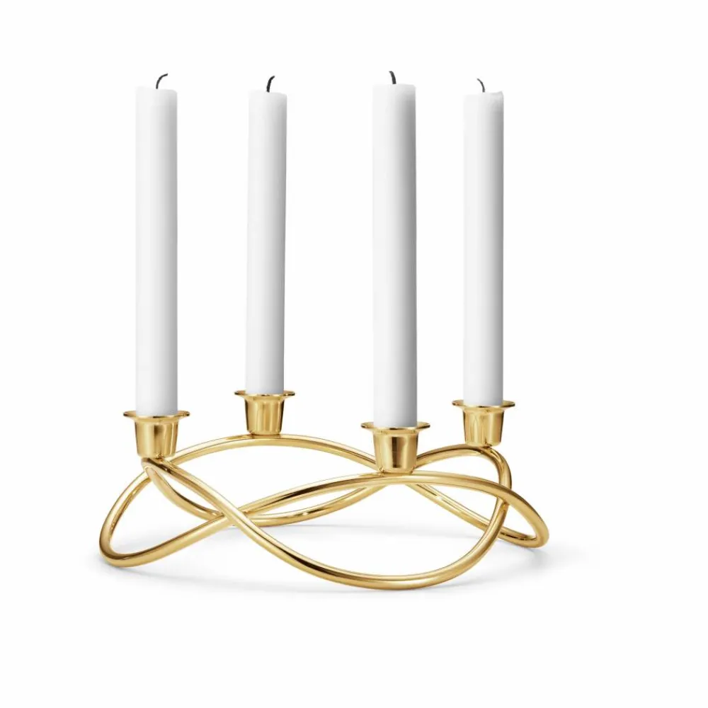 Georg Jensen Season ljusstake Ø26 cm förgylld