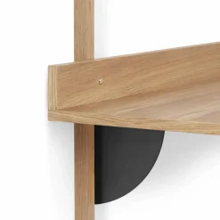 Ferm Living Sector skrivbord Oak-black brass