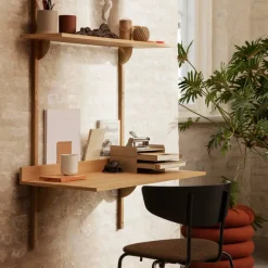Ferm Living Sector skrivbord Oak-brass