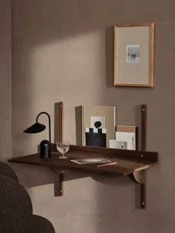 Clearance Ferm Living Sector skrivbord Smoked Oak brass