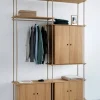 Hot MOEBE Shelving System hylla med skåp Ek-white 163x200x35 cm S.200.2.C