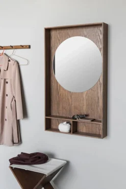 Online Mette Ditmer Show-me spegel med hylla large Dark oiled