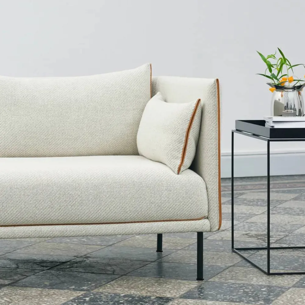 HAY Silhouette 2-sits soffa Olavi 03 grey-svart metallben