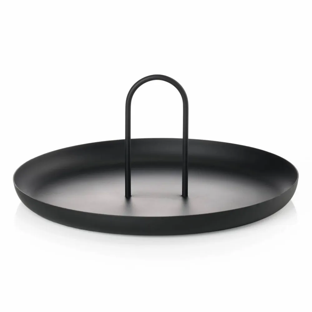 Zone Denmark Singles bricka med handtag Ø20 cm Black
