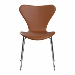 New Fritz Hansen Sjuan 3107 helklädd stol Essential walnut leather-chrome