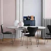 Fritz Hansen Sjuan 3107 stol Klarlackad ek-kromat stålstativ
