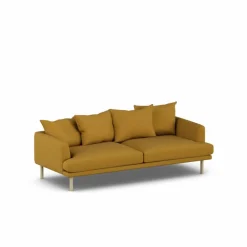 Best 1898 Sjövik soffa Luiza Mustard 3972-vitoljad ek 3-sits