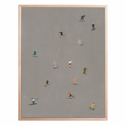 Fine Little Day Skiers poster 40x50 cm Grå