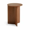 Discount HAY Slit high sidobord Ø35 cm Lacquered walnut