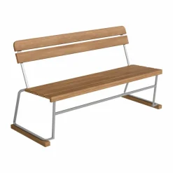 Grythyttan Stålmöbler Soffa 3 Teak-galvaniserad stål