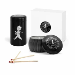 Hot Solstickan Design Solstickan presentbox doftljus + tändsticksrör Svart-doftljus cederträ