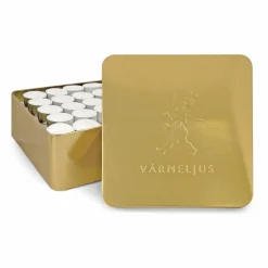 Solstickan Design Solstickan värmeljuslåda 21x21 cm Guld