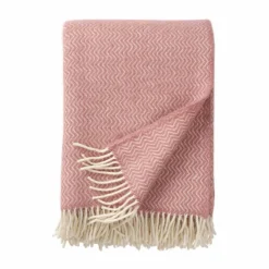 Klippan Yllefabrik Sorbet ullpläd 130x200 cm Powder pink
