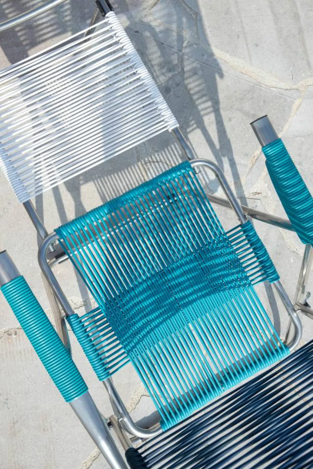 Sale Fiam Spaghetti solstol med fotstöd Multi-blue