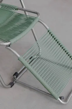 New Fiam Spaghetti solstol med fotstöd Sage green