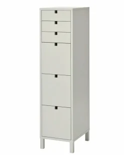 1898 Square byrå smal 6 lådor Sand