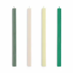 HAY Square Candle ljus mix 4-pack Greens-whites