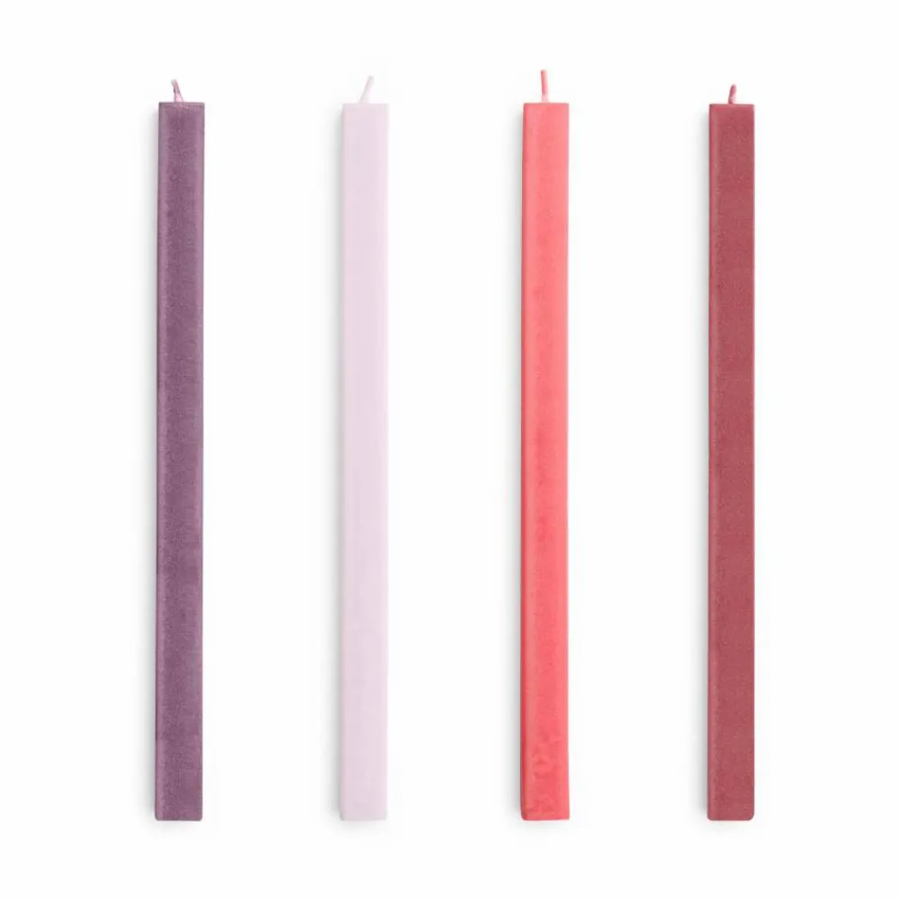 Outlet HAY Square Candle ljus mix 4-pack Reds-bordeaux