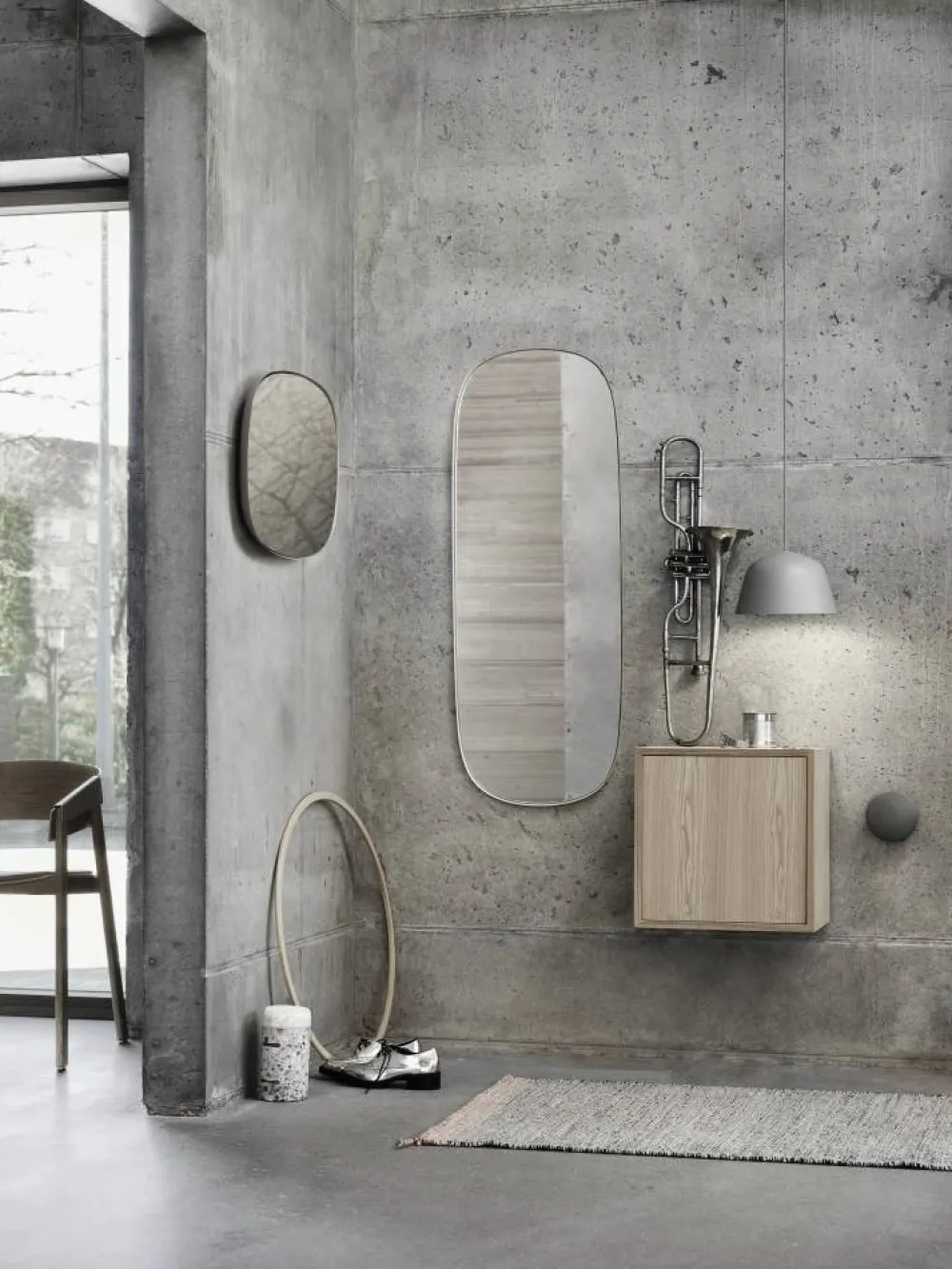 Clearance Muuto Stacked förvaringssystem med dörr medium Ek
