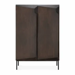 Ethnicraft Stairs skåp Brunlackerad ek-2 dörrar 100x150 cm
