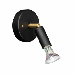 Örsjö Belysning Star 1 vägglampa/taklampa svart med kopplingshus