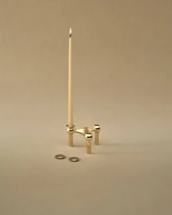 STOFF Nagel ljusmanschett 3-pack Solid mässing