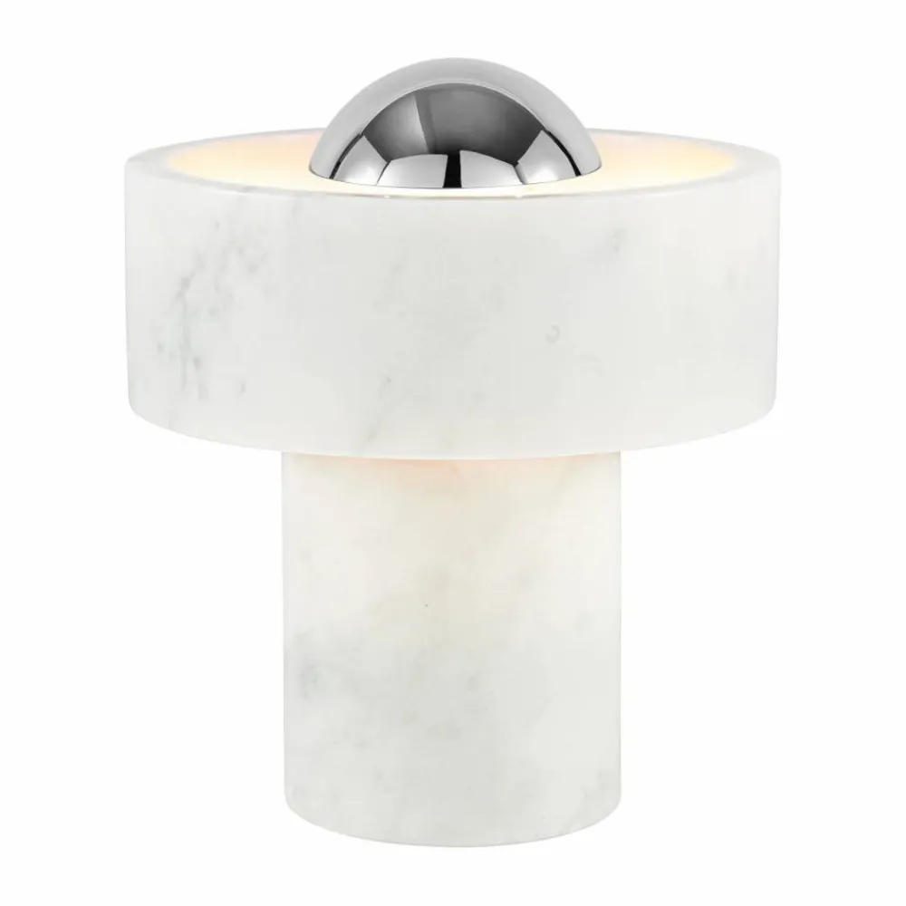 Tom Dixon Stone Portable LED bordslampa 28 cm Marble-silver