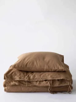 Tell Me More Stonewashed linen örngott 50x60 cm 2-pack Hazelnut