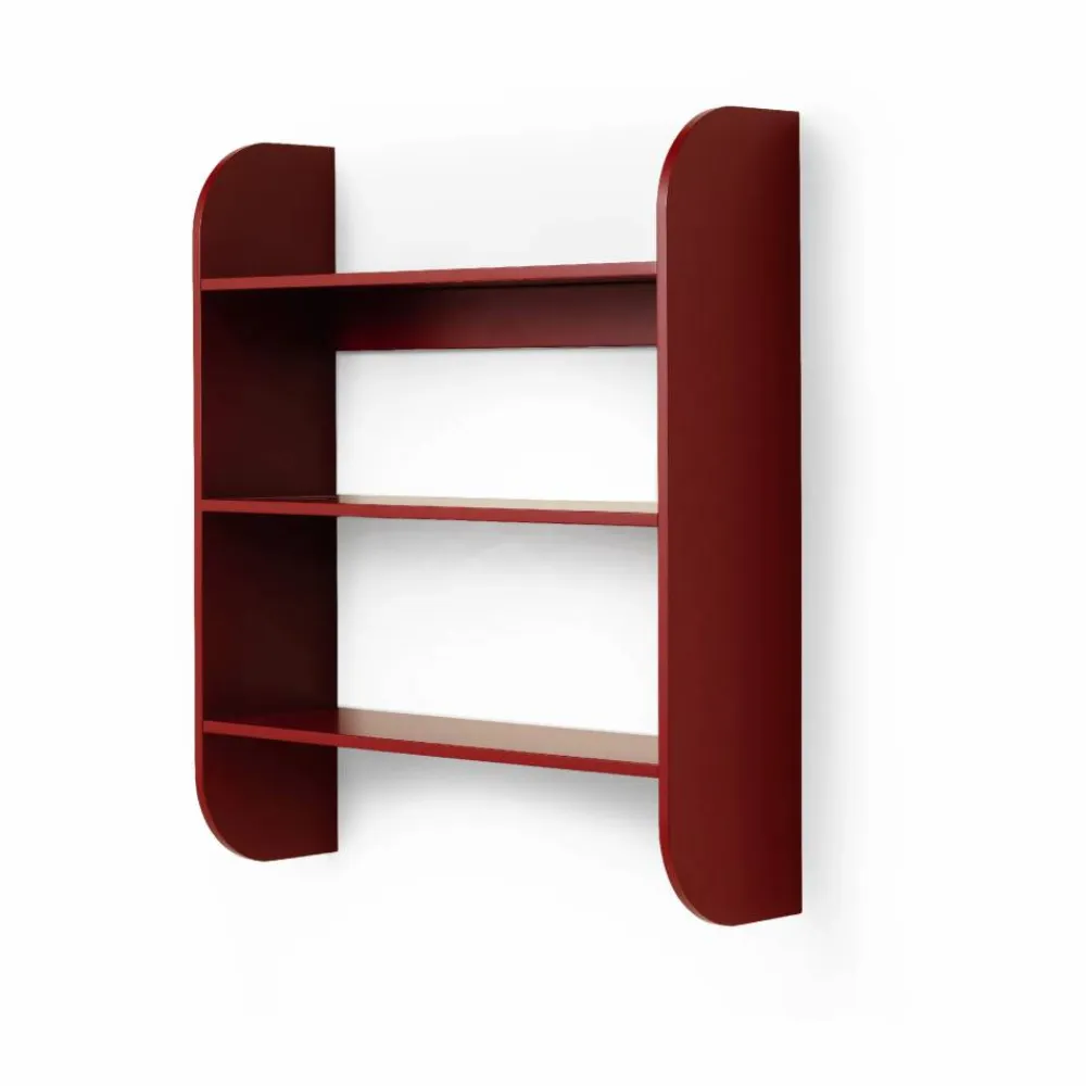 TÔNN furniture Strapats vägghylla 62x73 6 cm Burgundy