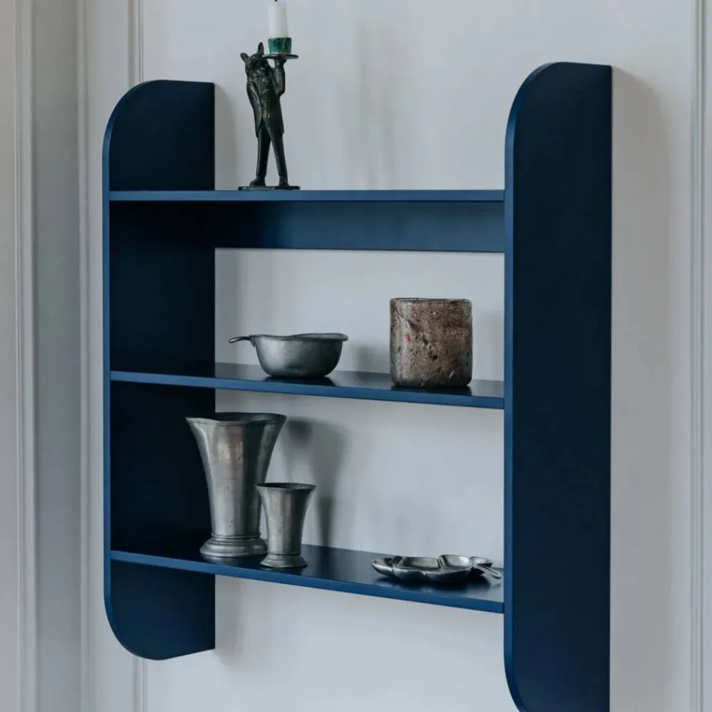TÔNN furniture Strapats vägghylla 62x73 6 cm Midnight blue